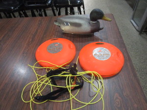 lot 166 image: Rescue Discs & Duck Decoy