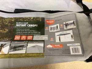 lot 414 image: Ozark Trail 12 x 12 Instant Straight Leg Canopy for Camping - Gray