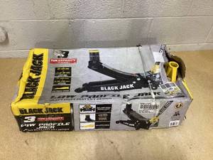 lot 435 image: Black Jack - T830026W Low Profile Garage Jack with SUV Adapter, 3 Ton Black