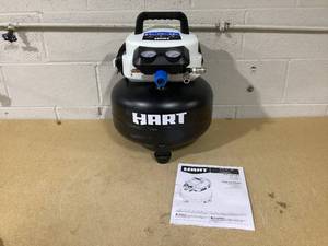 lot 330 image: Hart 6 Gallon 1.5 HP Pancake Air Compressor