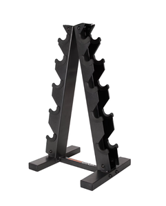 lot 15 image: CAP A Frame-Style Dumbbell Stand, Black (Holds 5 pairs)