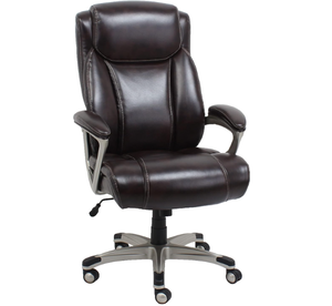 lot 47 image: Big & Tall Executive Office Desk Chair with Lumbar Support, Adjustable Height, 350 Lb Capacity, Black Pewter Finish, 28.5 D x 30.25 W x 47.9 H