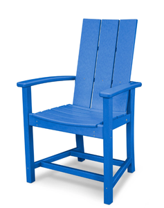 lot 48 image: POLYWOOD Modern Adirondack Dining Chair in Pacific Blue
