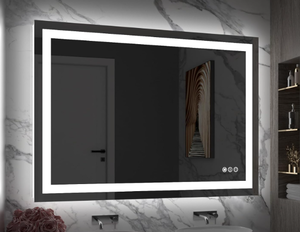 lot 72 image: Amorho LED Bathroom Mirror 48 X36 with Front and Backlight, Stepless Dimmable Wall Mirrors with Anti-Fog, Shatter-Proof, Memory, 3 Colors, Double LED Vanity Mirror