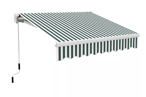 lot 97 image: Outsunny Manual Retractable Awning Sun Shade Shelter for Patio Deck Yard with UV Protection and Easy Crank Opening