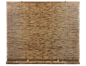lot 208 image: Radiance Cordless Bamboo Blinds - Waterproof Roller Shades for Porch, Patio & Interior Windows - Roll-up Bamboo Shades for Inside Mount - Indoor & Outdoor Privacy Screen, Cocoa, 72W x 72L - 3370772E