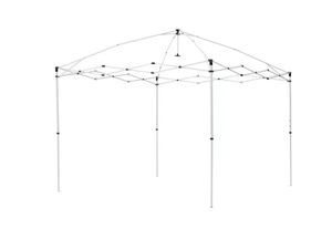 lot 210 image: Ozark Trail 10x10 Instant Pop Up Canopy Tent with Simple Push Setup Straight Leg Pop-Up Tent for Tailgating FRAME ONLY