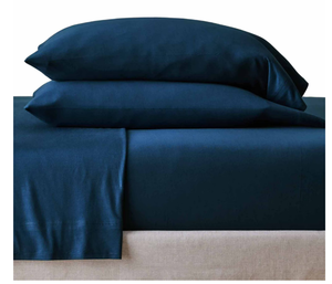 lot 216 image: Better Homes & Gardens 3 -Piece Blue Cove Adult Jersey Sheet Set, Twin