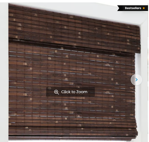 lot 103 image: Super Value Cordless Bamboo Woven Wood Shades