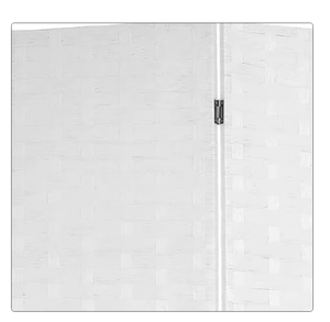 lot 401 image: FDW 4 Panel Simple Pastoral Style Foldable Porch Living Room Office Room Divider,White