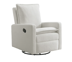 lot 436 image: Soho Baby Coventry Glider Recliner Boucle White
