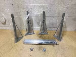 lot 468 image: BRAND New Panpac Table Leg Titanium 22-29 Adj Height 77011 RW-WSSSILTT2229