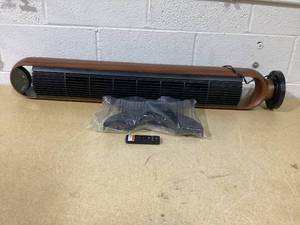 lot 378 image: Better Homes & Gardens 40 5-Speed Oscillating Tower Fan with Remote Control, 3 Wind Modes, 12H Timer, Walnut & Black