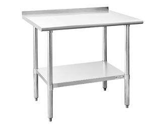 lot 91 image: Hally Stainless Steel Table for Prep & Work 24 x 36 Inches