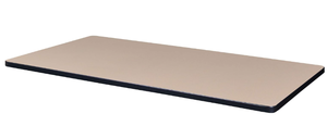 lot 121 image: 60 x 24 Rectangle Laminate Table Top- BeigeGrey