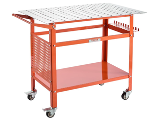 lot 313 image: VEVOR Welding Table, 40 x 24 Welding Workbench Table with 800LBS Static Weight Capacity