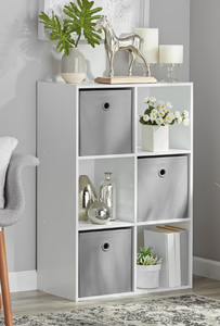lot 339 image: Mainstays 6 Cube Storage Organizer, White