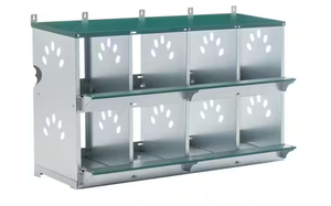 lot 372 image: 3.5 ft. W x 1.4 ft. D Metal Shed, 8-Compartment Chicken Nesting Box for Laying Eggs