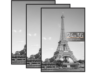 lot 377 image: upsimples 24x36 Poster Frame Black 3 Pack