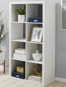 lot 458 image: Better Homes & Gardens 8-Cube Storage Organizer, Textured White