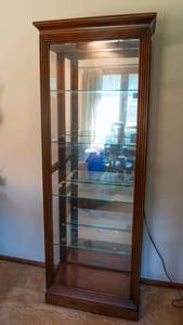 lot 14 image: Jasper Cabinet Curio Cabinet  Lighted with Glass Shelves