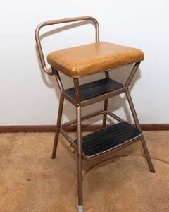 lot 58 image: Vintage Cosco Stepstool Chair  28 Tall