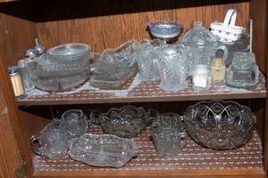 lot 107 image: Two Shelves of Cut Glass #2