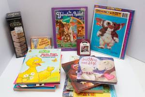 lot 131 image: Childrens Books, Coloring Books & Games  Some Vintage & Unused