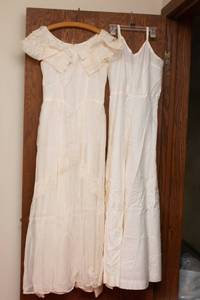lot 128 image: Vintage White Dress with Slip  SmallXS