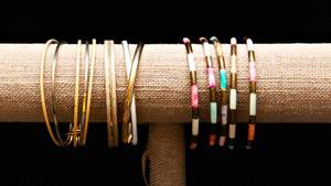 lot 68 image: Set of 8 Metal Bangles