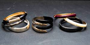 lot 104 image: Set of 7 Metal Cuff Bracelets