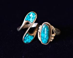 lot 97 image: Set of Two Sterling Silver Rings
