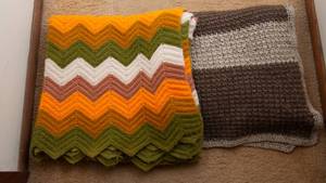 lot 218 image: Set of 2 Hand-Crocheted Blankets