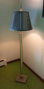 lot 175 image: Gold-Tone Floor Lamp