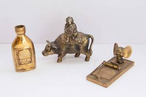 lot 238 image: Set of 3 Brass Figurines