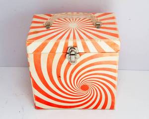 lot 252 image: Vintage 45 RPM Records with Carrying Case  1960s1980s Collection