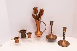 lot 296 image: Assortment of Copper and Copper-Tone Items