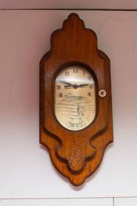 lot 308 image: Vintage Wooden Clock  Time to Fly  17.5 T x 7.5 W