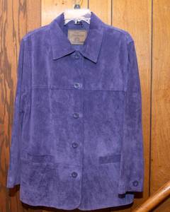 lot 312 image: St. Johns Bay Purple Suede Jacket  Petite Medium