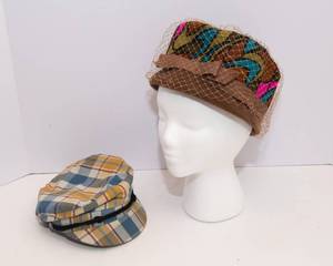 lot 326 image: Set of 2 Vintage Hats  Includes Plaid Style, Size Medium