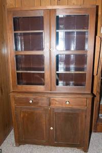 lot 2 image: Antique Wooden Hutch  76 Tall