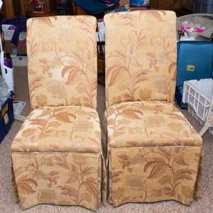 lot 335 image: Set of 2 Upholstered Dining Chairs  Container Marketing, Christina Style