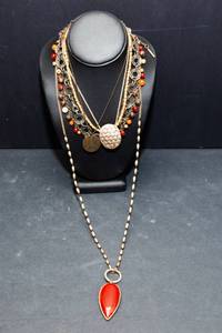 lot 301 image: Set of 6 Boho Necklaces