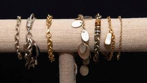 lot 336 image: Set of 6 Gold-Tone Bracelets