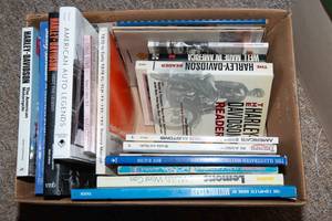 lot 364 image: Assortment of Motorcycle and Automotive Books  Many Harley Davidson