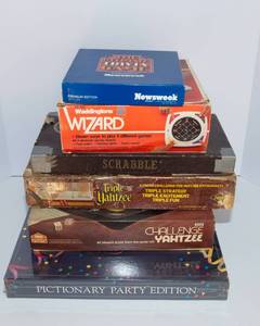 lot 369 image: Assortment of Vintage Board Games  Includes Unopened 1989 Pictionary Party Edition