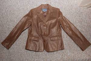 lot 377 image: APT 9 Suede Leather Jacket  Shimmery Sheen, Size Large