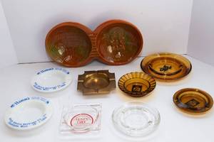 lot 392 image: Assortment of Vintage Ashtrays  Includes Twins 1965 World Series and Hamms Shakopee, MN