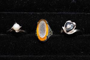 lot 563 image: Set of Three Rings  10K Gold and Vintage Styles