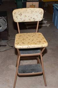 lot 499 image: Vintage Cosco Stepstool Chair  34.5 Tall